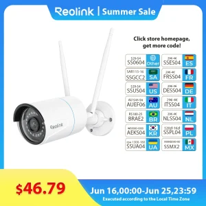 Reolink 4K Security Camera Smart Detection 8MP Wi-Fi 6 Tech Surveillance Cameras Onvif 2.4G/5Ghz Wireless 5MP Outdoor IP Camera