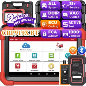 LAUNCH 2025 X431 CRP919X BT OBD2 Automotive Diagnostic Tools CANFD/DOIP OE-Level Full System Diagnosis Professional Car Scanner