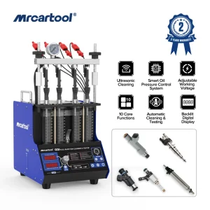 MRCARTOOL V209 GDI EFI FEI Piezoelectric Fuel Injector Cleaner & Tester Machine 4 Cylinders Fuel Injector for Car